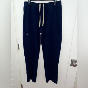 Figs Axim cargo scrub pants men's sz L EUC LN T2001 navy
